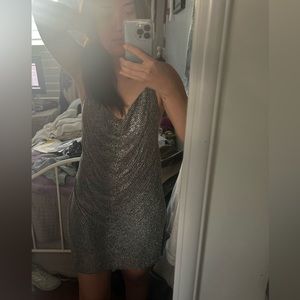 Untouched Black Rhinestone Mini Dress